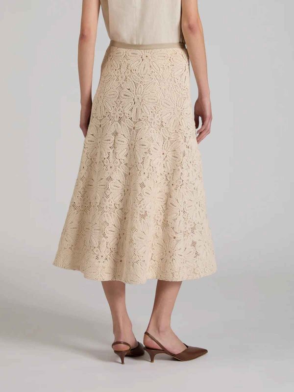 The Best Shops INCOTEX: Jupes midi et au genou - Jupe Midi - Beige