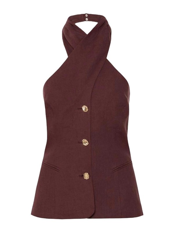 MARELLA: Tops & Débardeurs - Top - Marron