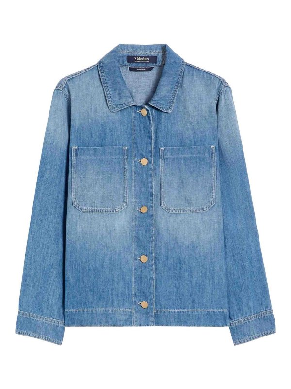 S MAX MARA: Blazer - Blazer - Jeansblau