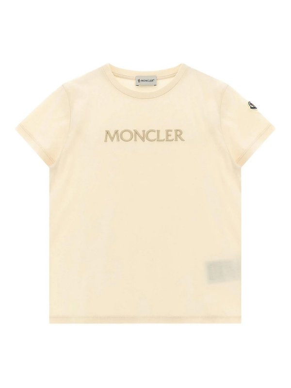 MONCLER: Tシャツ - Tシャツ - ベージュ