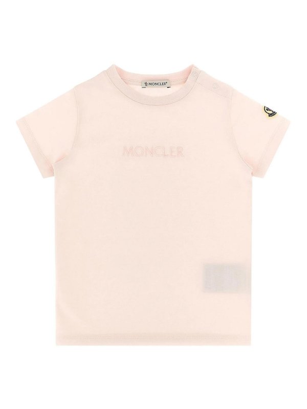 MONCLER: Tシャツ - Tシャツ - ピンク