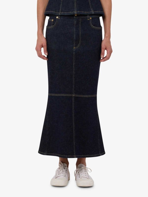 MOSCHINO: Knielange und Midi Röcke online - Midirock - Weiß