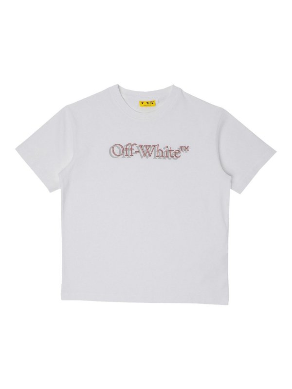 OFF-WHITE: t-shirts - Big Bookish Shadow Tee S/S