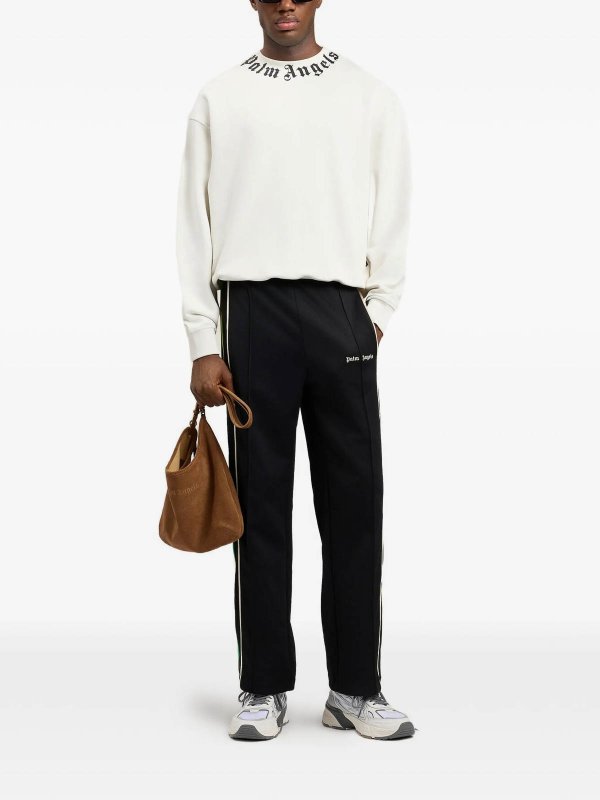 Palm Angels: Sweatshirts & Sweaters online - Neck Logo Regular Crew