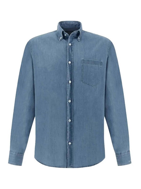 PAUL & SHARK: camicie - Camicia In Denim