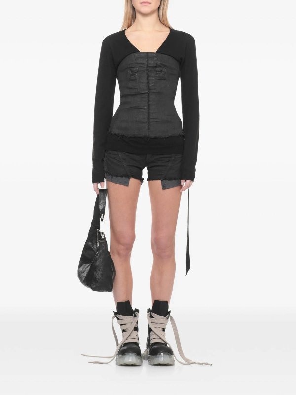 RICK OWENS: Strickpullover mit V-Ausschnitt online - V-Pullover - Schwarz