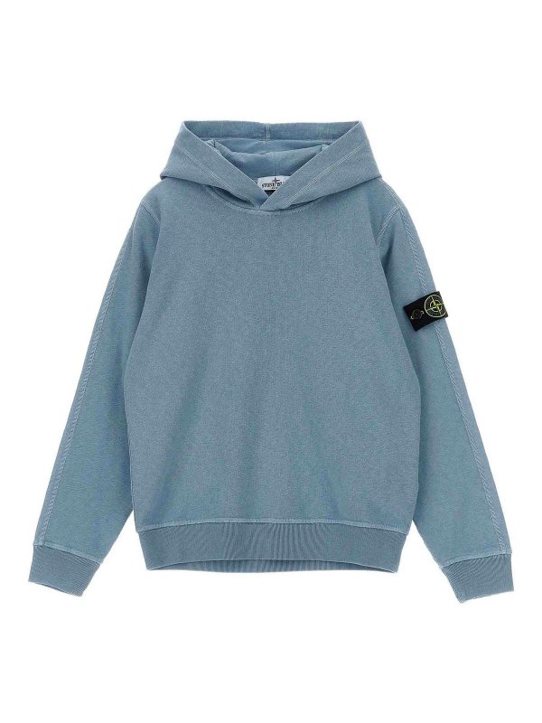 Stone Island Junior: Sweatshirts und Pullover - Sweatshirt - Hellblau