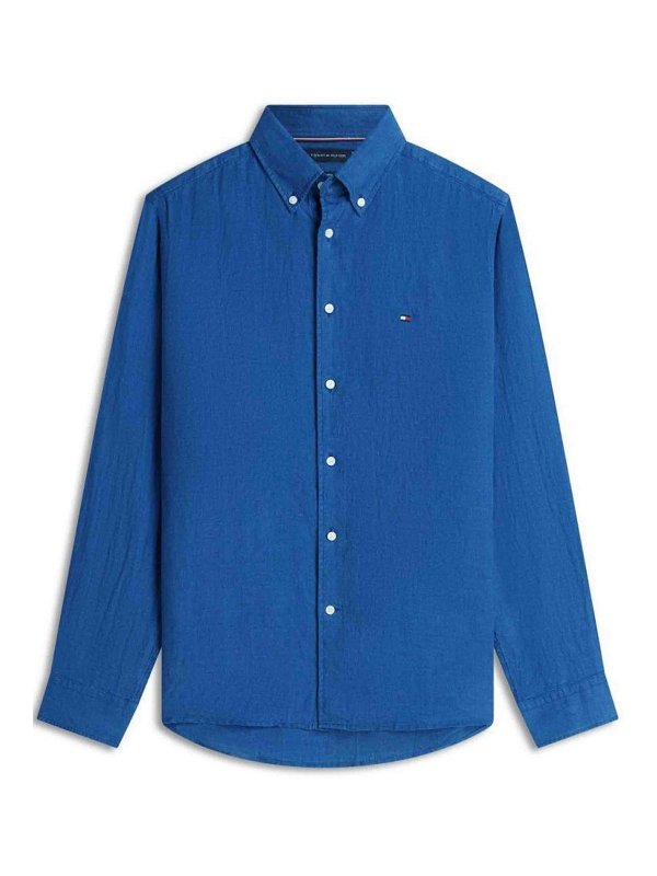 TOMMY HILFIGER: shirts - Dyed Li Solid Rf Shirt