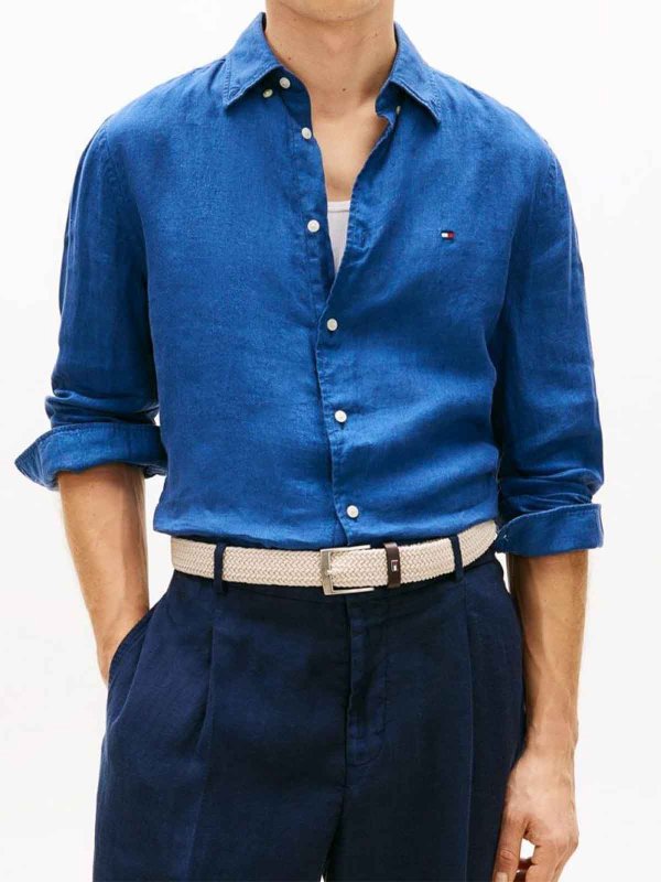 TOMMY HILFIGER: shirts online - Dyed Li Solid Rf Shirt