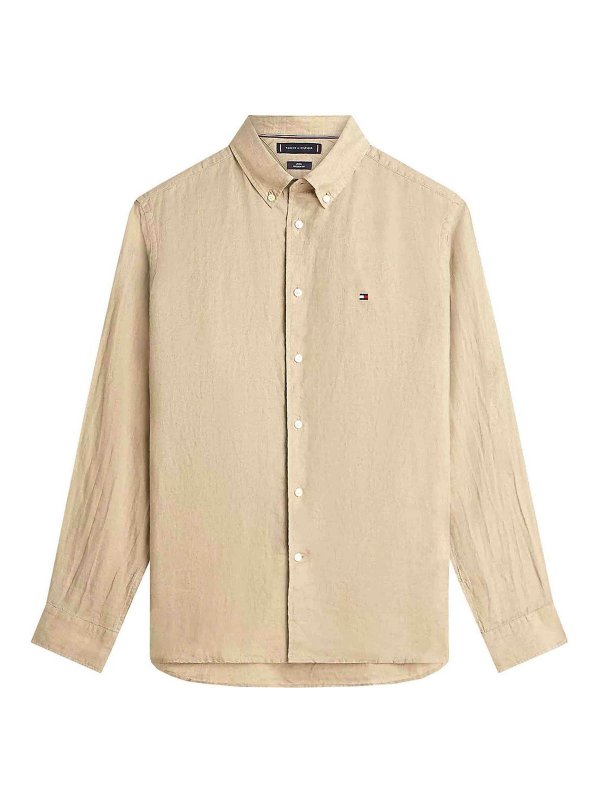 TOMMY HILFIGER: shirts - Dyed Li Solid Rf Shirt