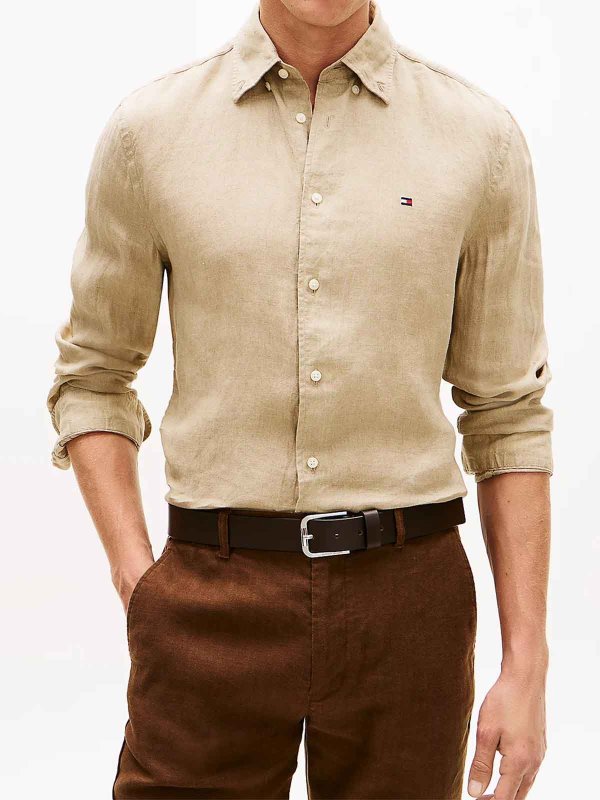 TOMMY HILFIGER: shirts online - Dyed Li Solid Rf Shirt
