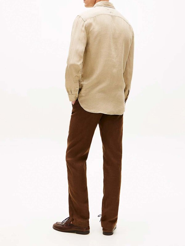 The Best Shops TOMMY HILFIGER: shirts - Dyed Li Solid Rf Shirt