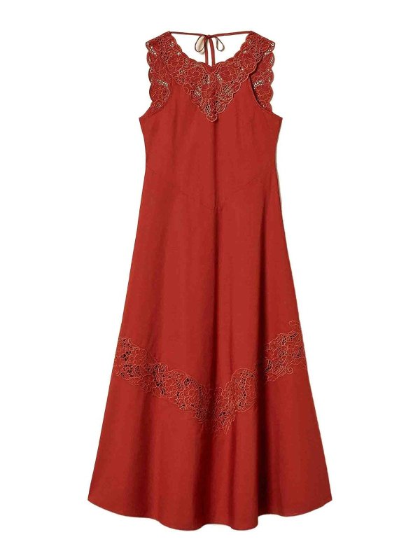 TWINSET: Maxi robe - Maxi Robe - Marron