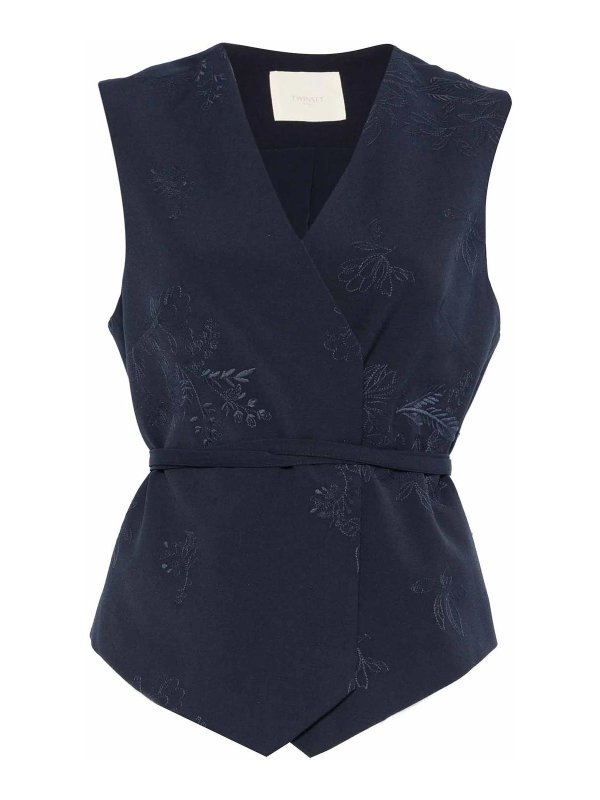 TWINSET: Westen - Weste - Blau