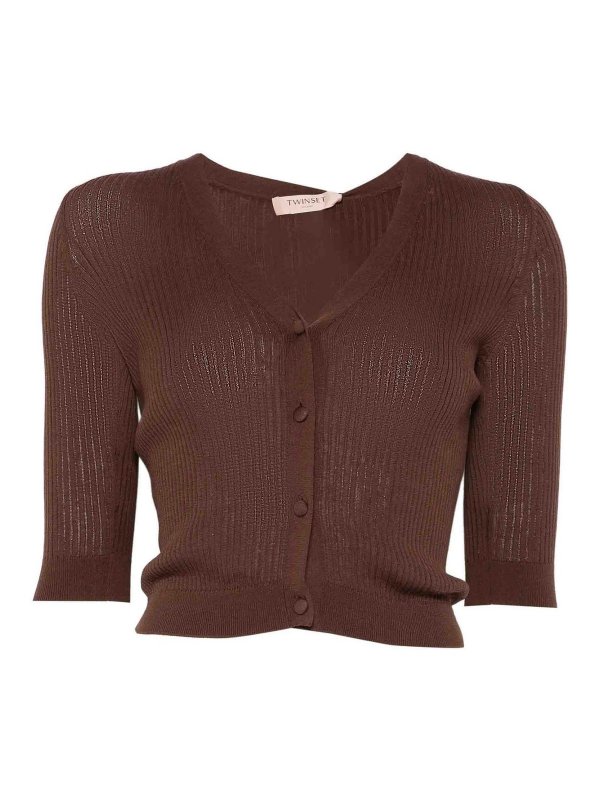 TWINSET: Cárdigans - Cárdigan - Camel