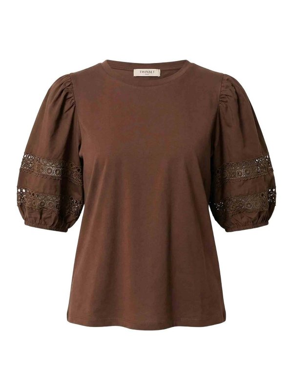 TWINSET: Tops & Débardeurs - Top - Camel