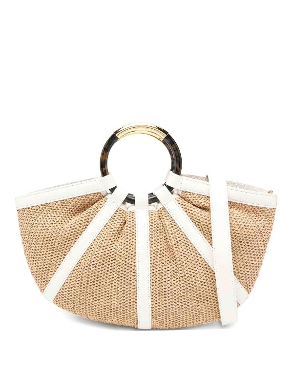 COCCINELLE: totes bags - Shell Straw