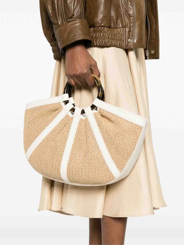 COCCINELLE: totes bags online - Shell Straw