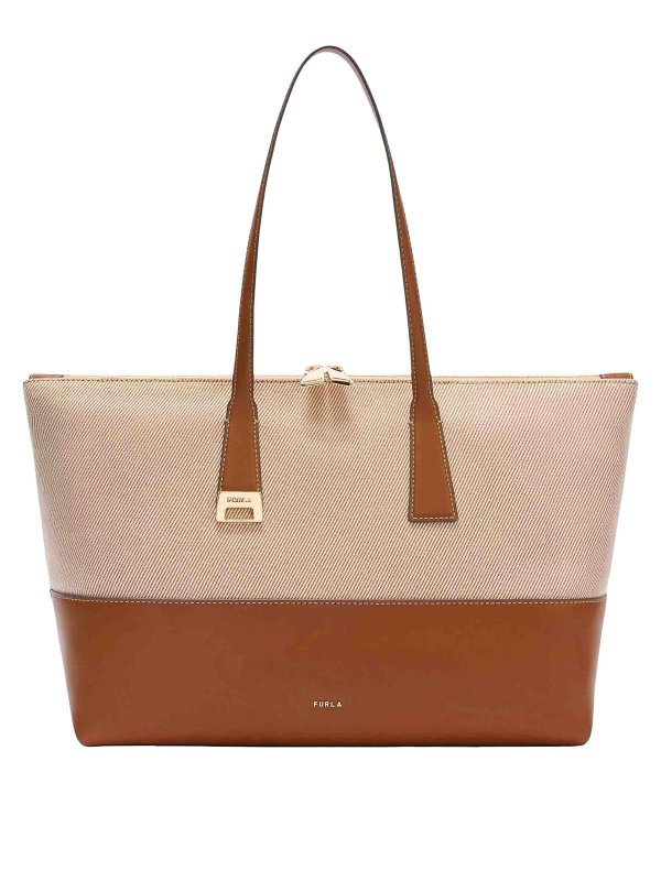 FURLA: Sacs à main - Sac Cabas - Marron