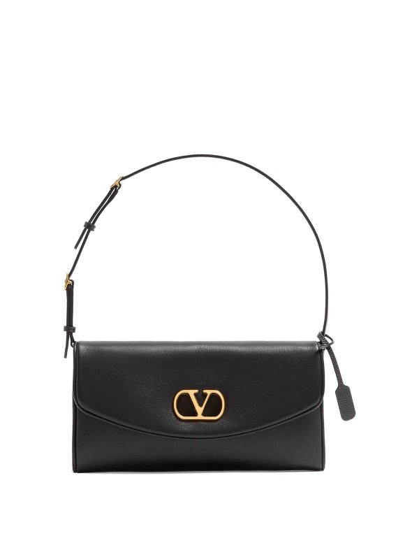 VALENTINO GARAVANI: クラッチバッグ - クラッチバッグ - 黒