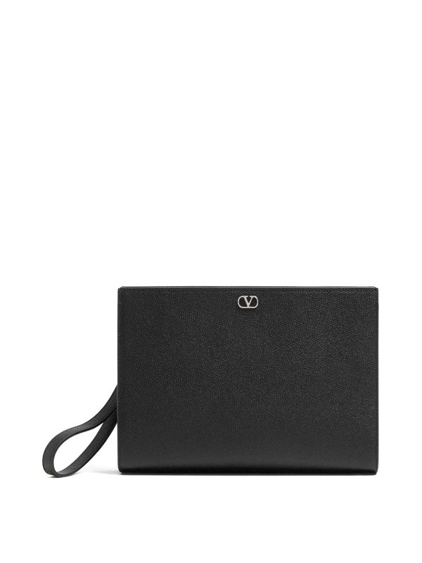 VALENTINO GARAVANI: クラッチバッグ - クラッチバッグ - 黒