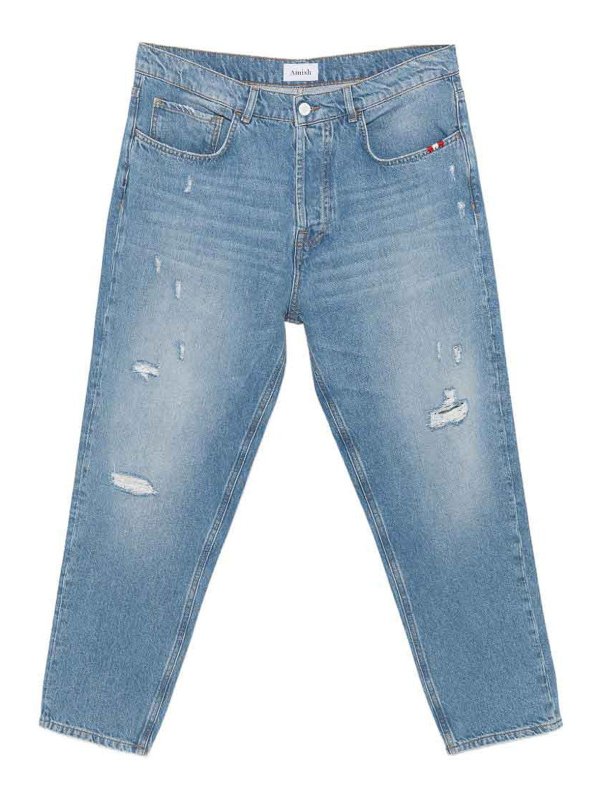 AMISH: Jeans à jambe droite - Jean Droit - Bleu