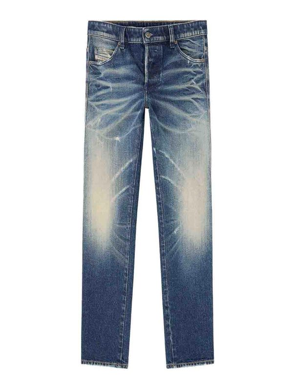 DIESEL: Straight Leg Jeans - Straight Leg Jeans - Blau