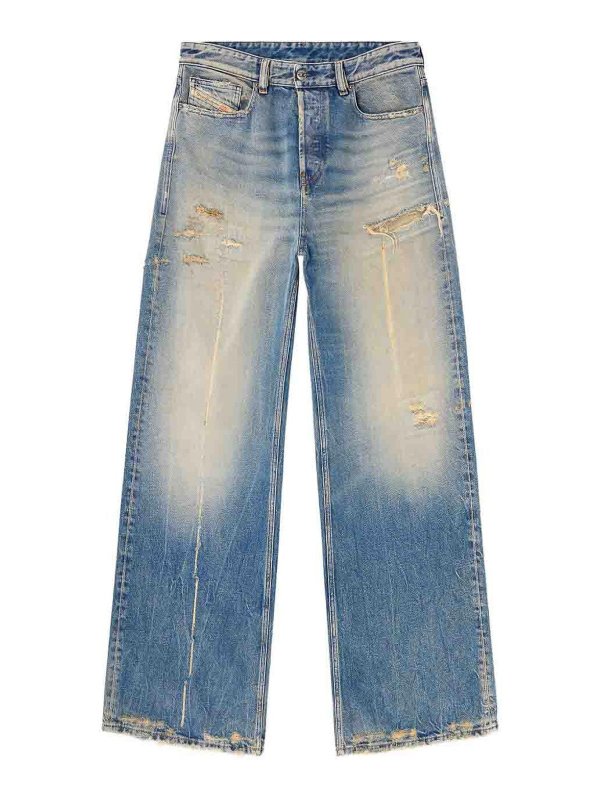DIESEL: Straight Leg Jeans - Straight Leg Jeans - Blau