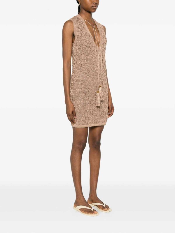 ELISABETTA FRANCHI: Kurze Kleider online - Kurzes Kleid - Braun