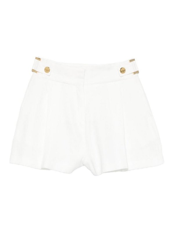 ELISABETTA FRANCHI: トラウザーショーツ - ショートパンツ - 白