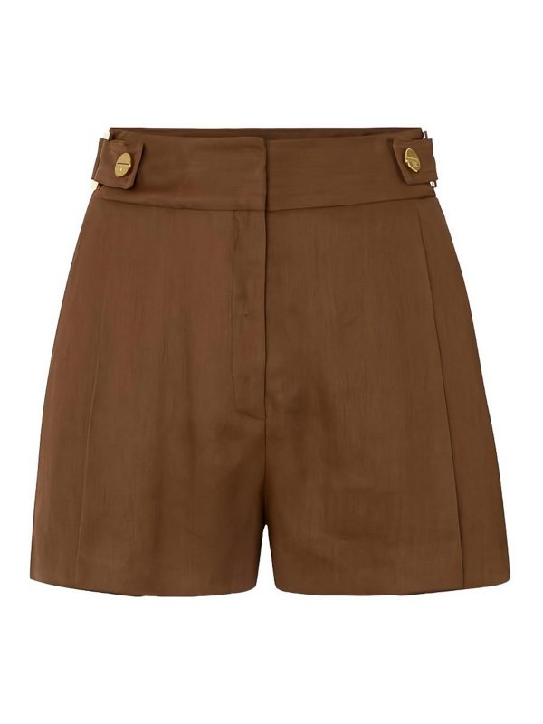 ELISABETTA FRANCHI: Hosen Shorts - Shorts - Braun