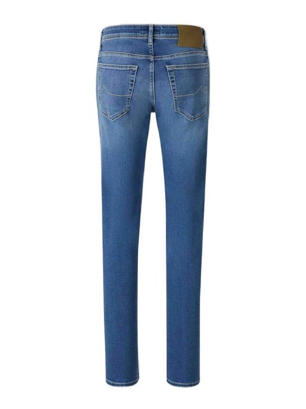 JACOB COHEN: straight leg jeans online - Jeans With Logo Application