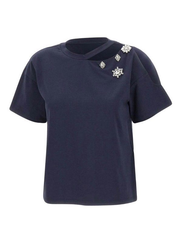 Liu Jo: T-shirts - T-Shirt - Blau
