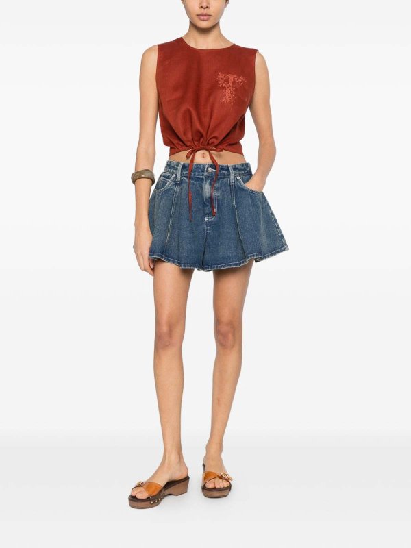 TWINSET: Tops y camisetas sin mangas online - Top - Marrón