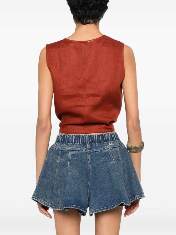 The Best Shops TWINSET: Tops y camisetas sin mangas - Top - Marrón