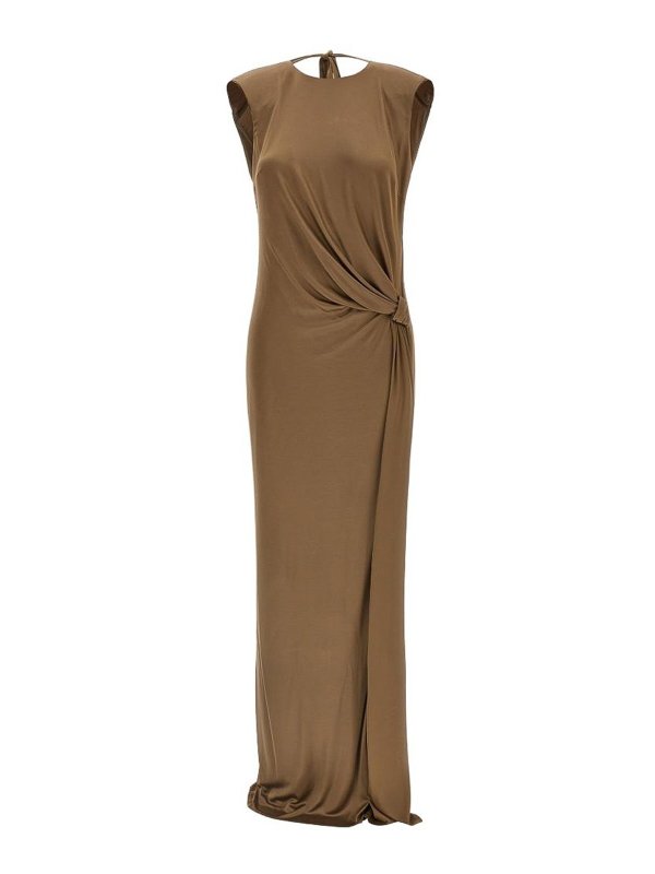 ELISABETTA FRANCHI: Knielange Kleider - Knielanges Kleid - Braun