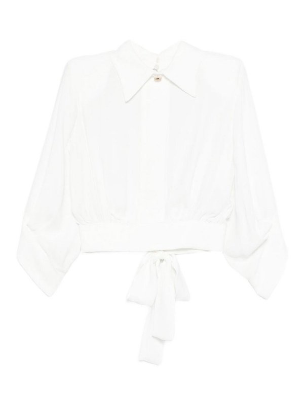 ELISABETTA FRANCHI: Blusen - Bluse - Weiß
