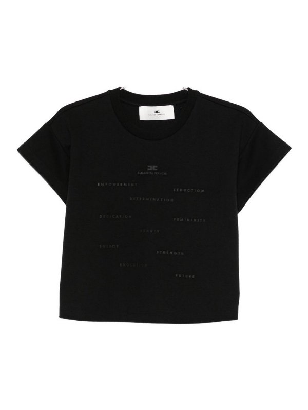 ELISABETTA FRANCHI: T-shirts - T-Shirt - Schwarz