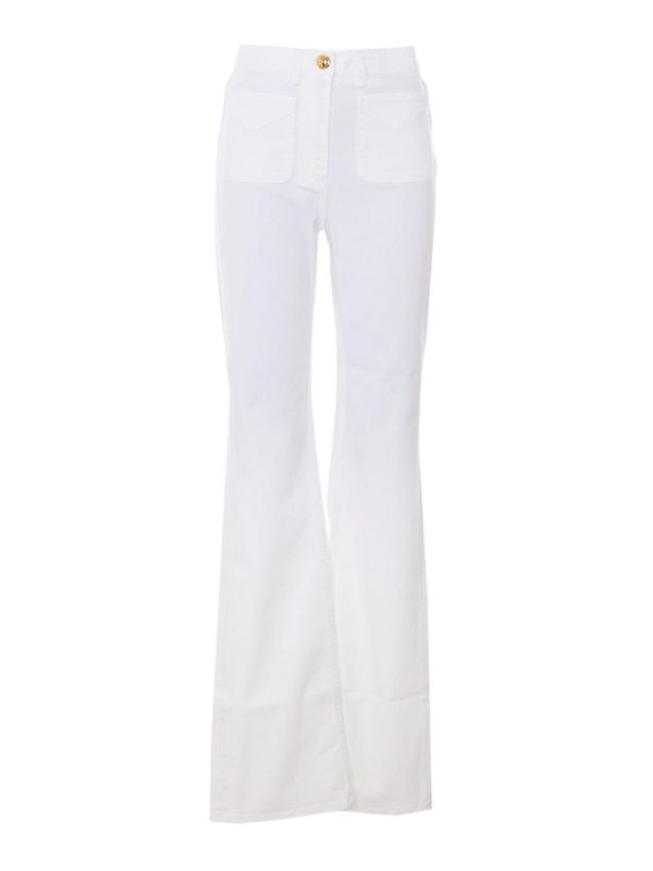 ELISABETTA FRANCHI: Casual Hosen - Casual Hose - Weiß