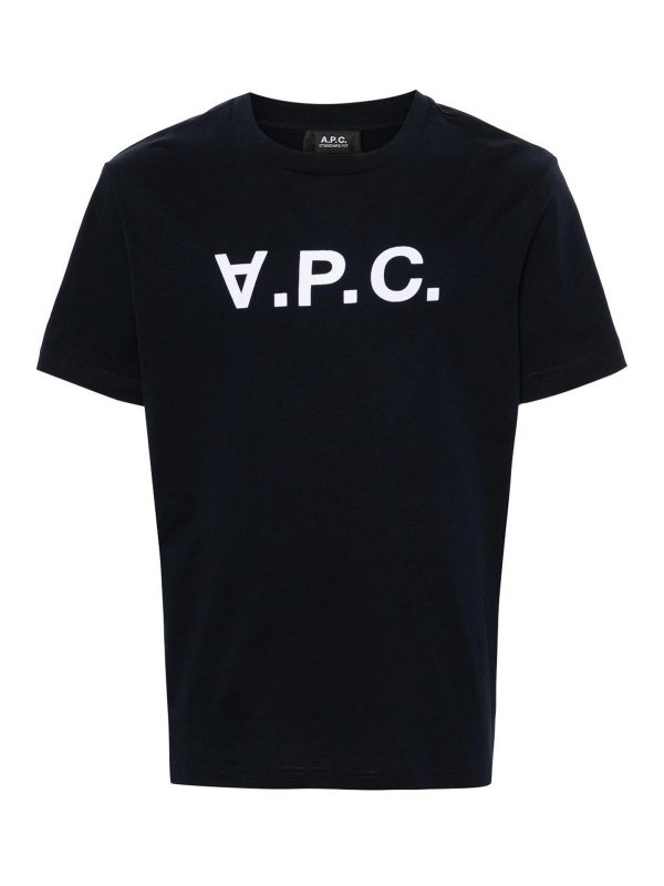 A.P.C.: T-shirts - T-Shirt - Blau