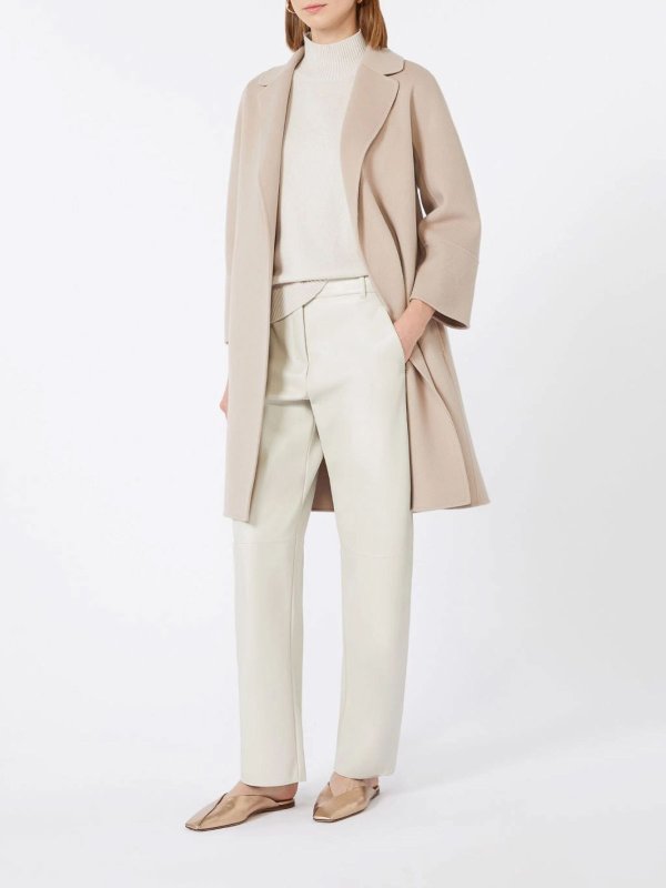 S MAX MARA: ニーレングスコート online - 膝丈コート - ヌードカラー