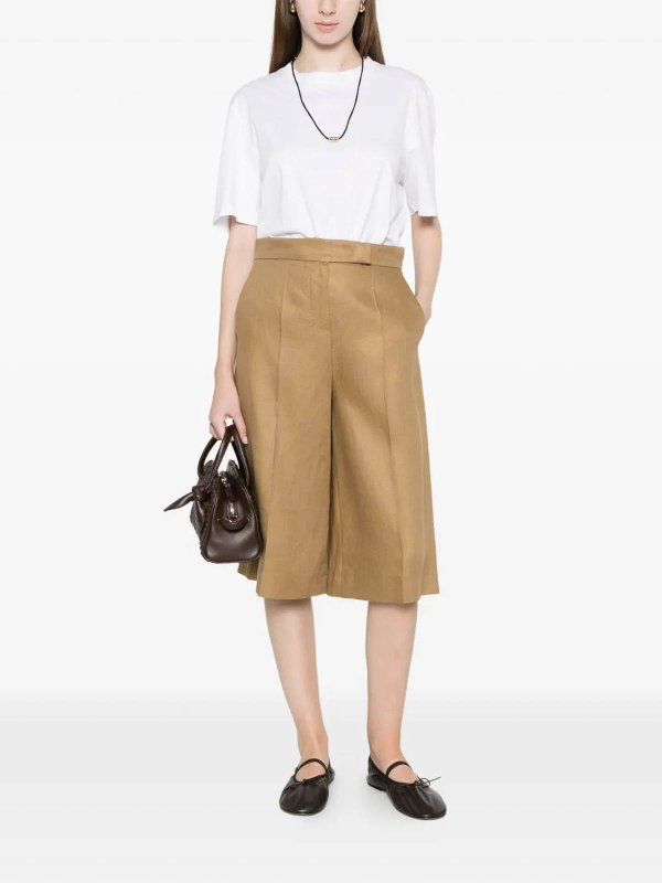 Max Mara: トラウザーショーツ online - ショートパンツ - ダークベージュ