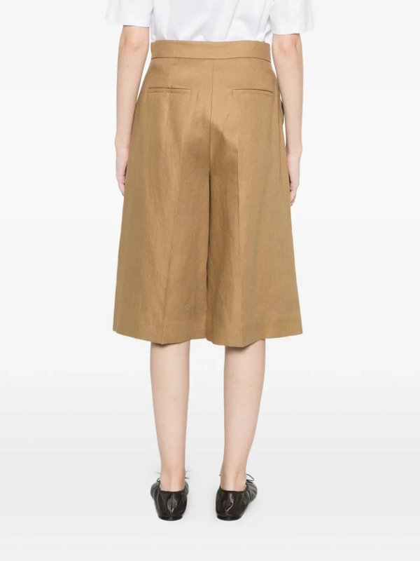 The Best Shops Max Mara: トラウザーショーツ - ショートパンツ - ダークベージュ