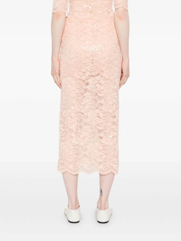 The Best Shops RABANNE: Knielange und Midi Röcke - Midirock - Nude
