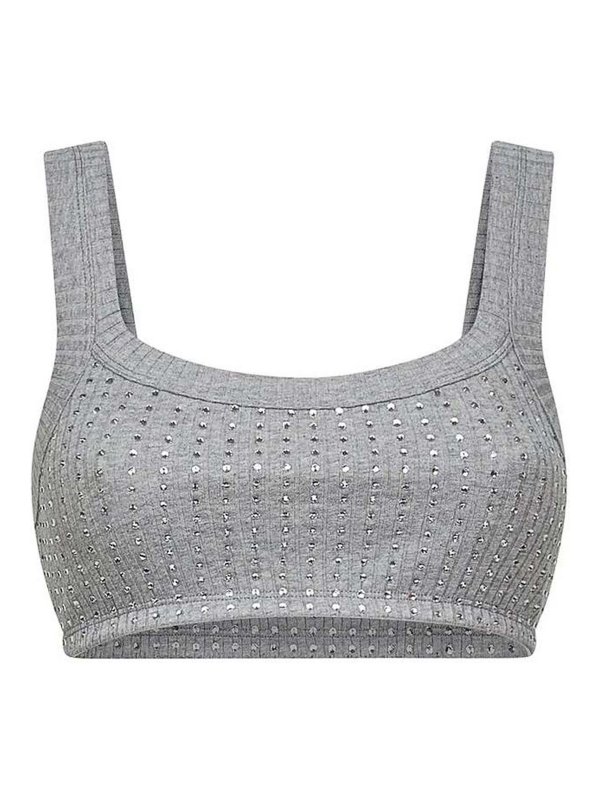 The Attico: Tops y camisetas sin mangas - Top - Gris