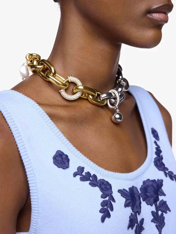 The Best Shops RABANNE: Collar - Collar - Dorado