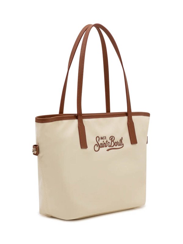 MC2 SAINT BARTH: Handtaschen online - Shopper - Creme