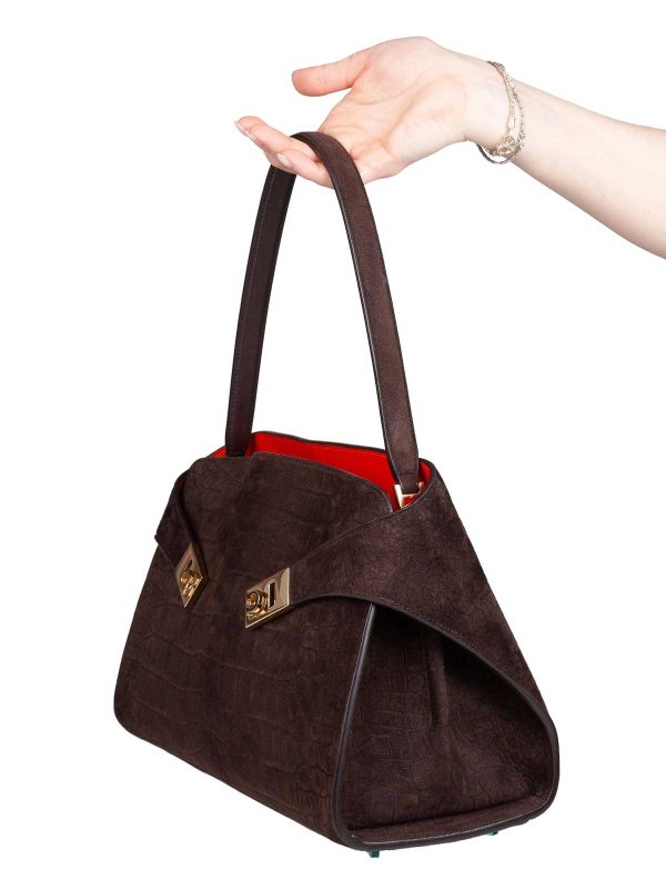 SALVATORE FERRAGAMO: ショルダーバッグ online - ショルダーバッグ - ダークブラウン