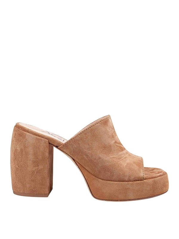 AGL: sandals - Suede heeled slipper