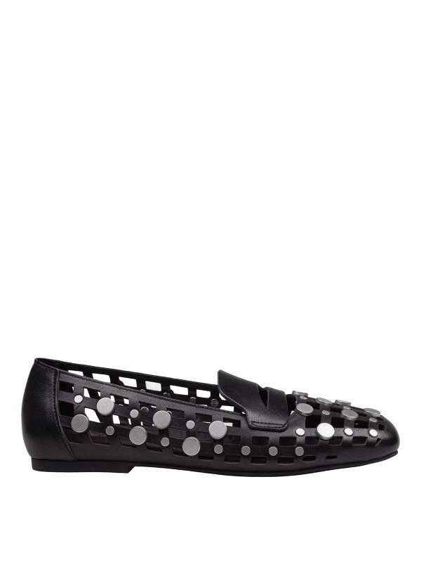 ASH: Loafers & Slippers - Perforated leather moccasin